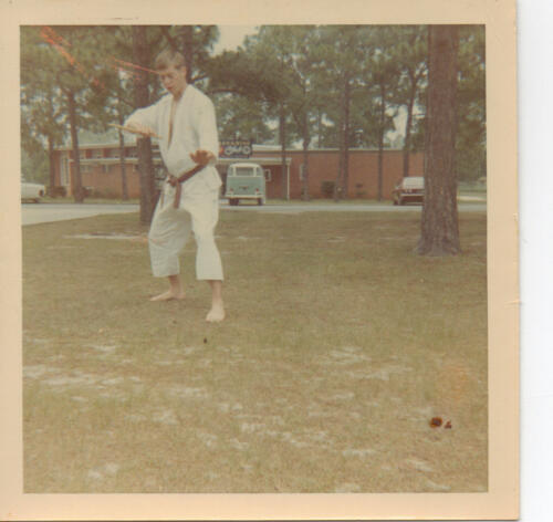  Mr. Meier practicing knife techniques 1967 Pensacola
